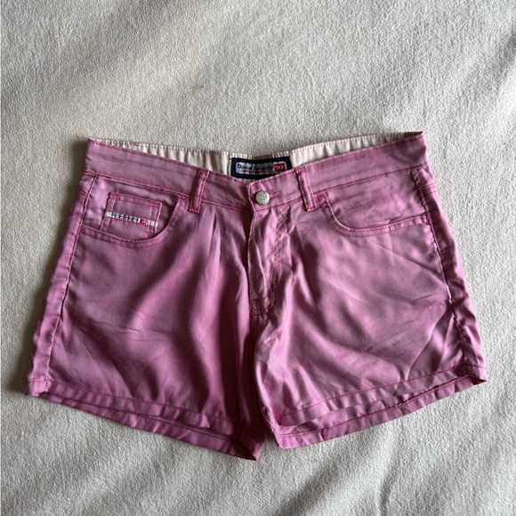 Diesel Pants - Vintage Y2K Diesel Pink Mid Rise Shorts | Size 27–29